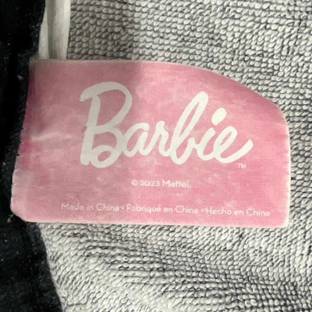 BARBIE Cotton Bath/Pool/Beach Towel 2023 Mattel Black White Strip Pink Barbie - Picture 3 of 8